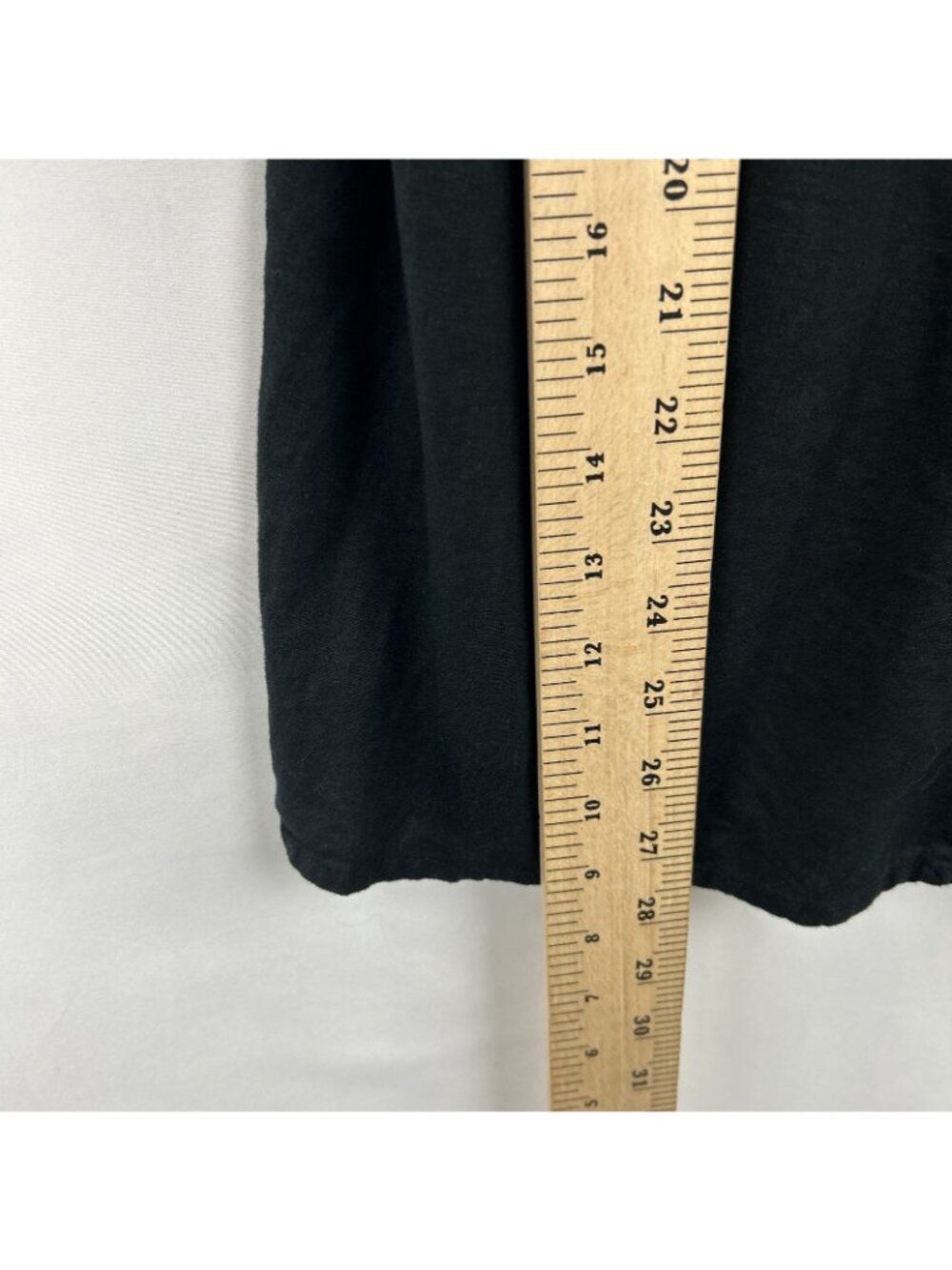 Aerie Women’s Black Linen Blend Smocked Mini Corset Dress Size Large Babydoll - Picture 5 of 12
